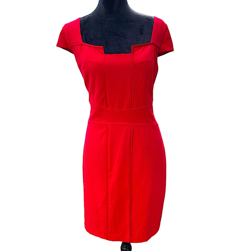 Andrew Marc Red Midi Dress